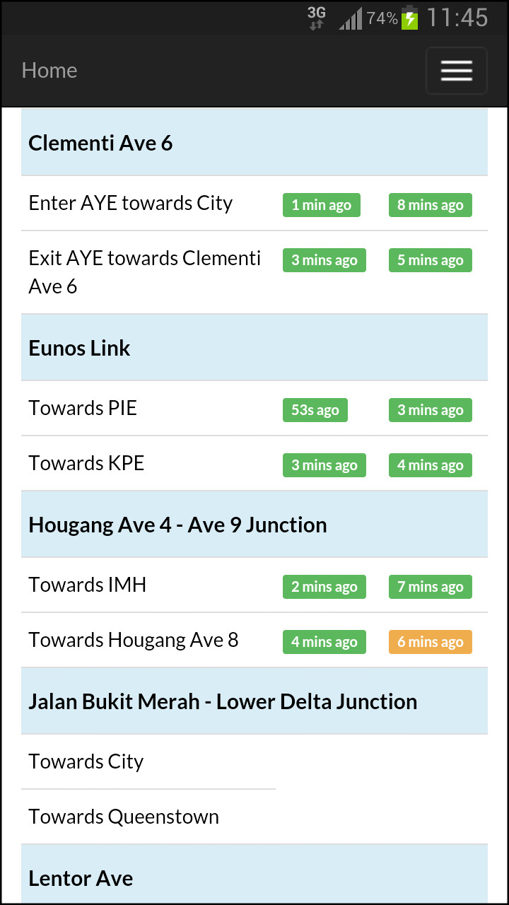 Traffico unable to show status of affected bus services